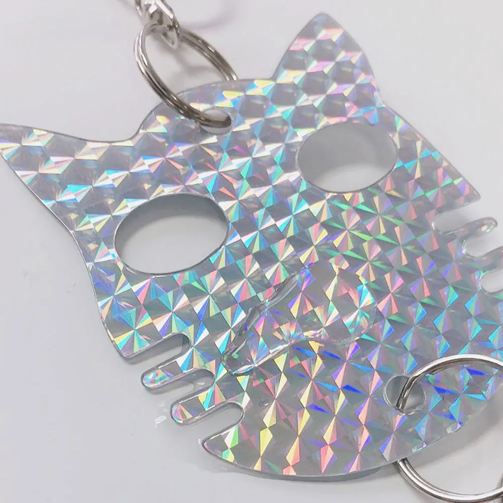 

4pcs Cat Head Reflective Discs 6.1Cm Double Sided Bird Scare Dazzling Reflection For Garden Yard Boat Roof Outdoor Woodpecker