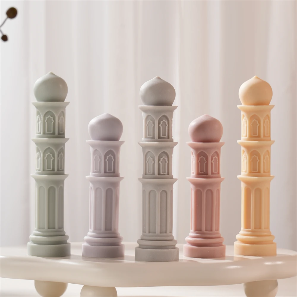 

Pillar Ramadan Kareem Decor Candle Silicone Mold Islamic Muslim Pillar Candle Mould Soy Wax Mold Eid Mubarak Ramadan Decor