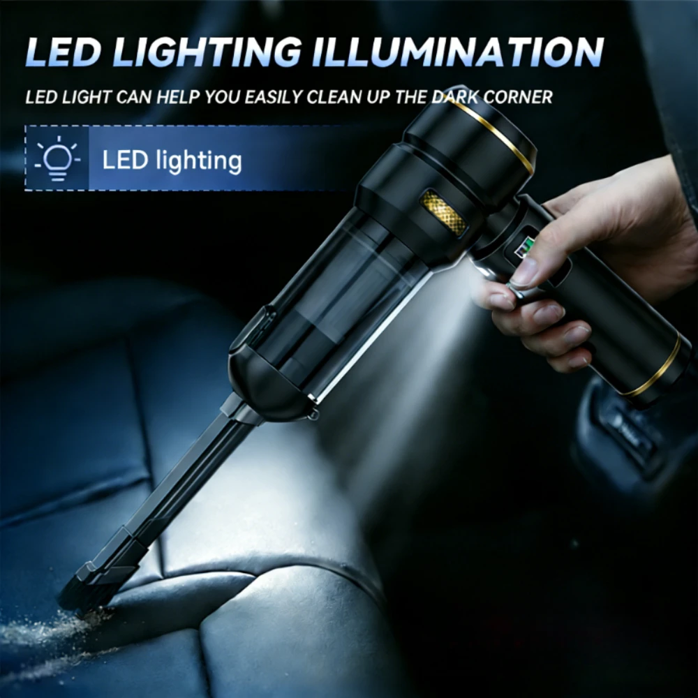 

Car Vacuum LEDlamp Cleaner Powerful Mini 98000PA Cordless Portable Vacuum Cleaner for Home Appliance Handheld Blower Car Cleaner