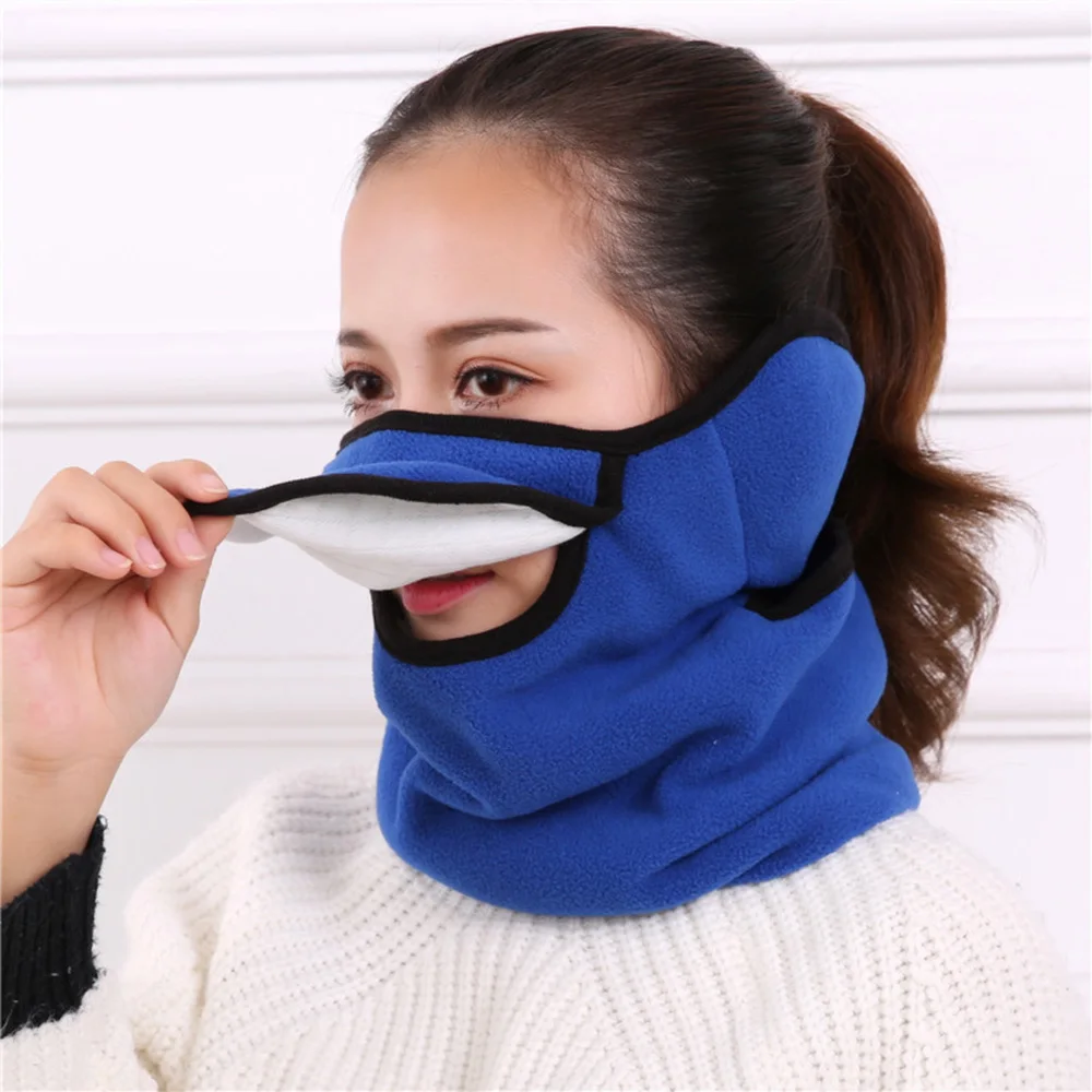 3 in 1 warm female full face mask earmuffs warm wind protection of neck face mask in winter