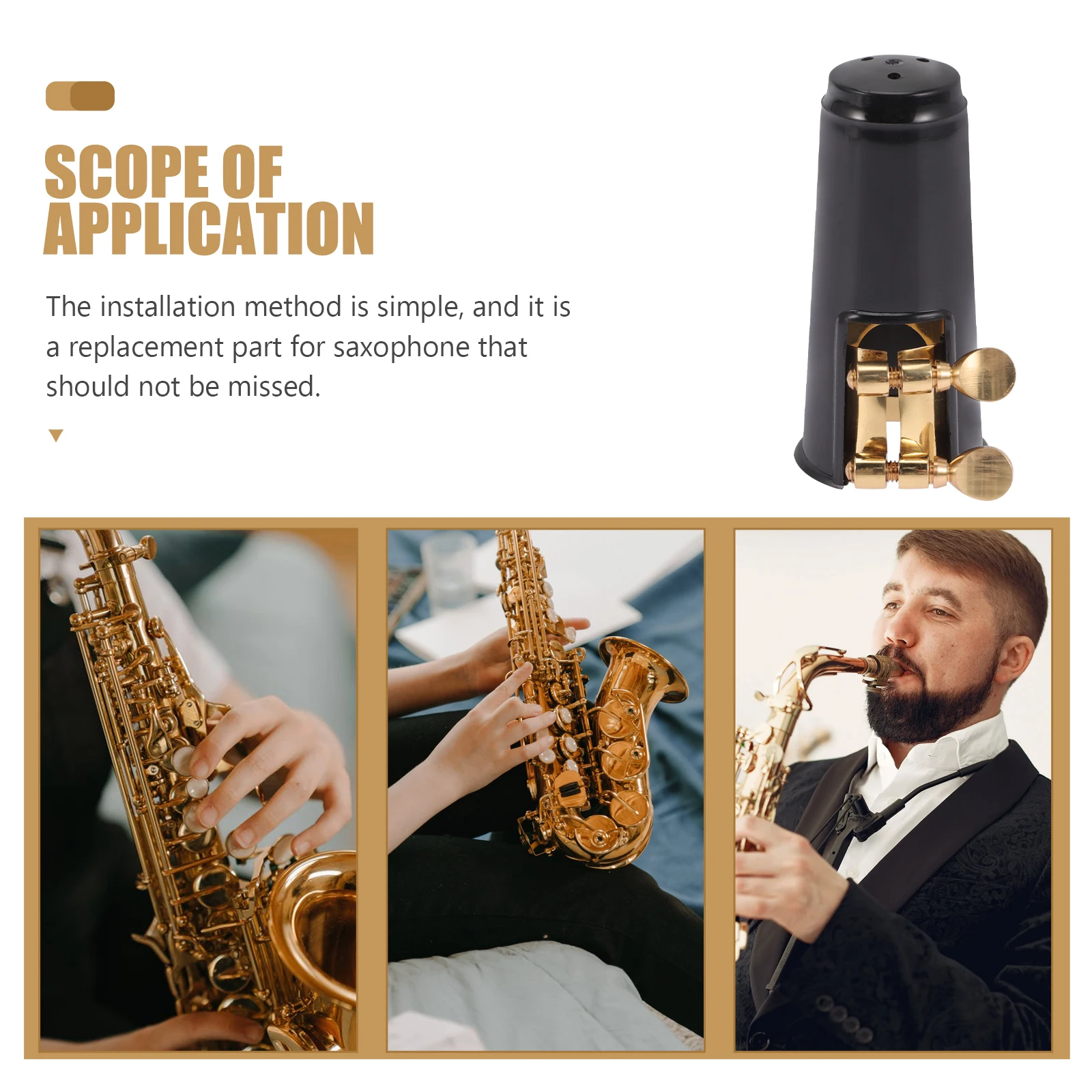 

Saxophone Hat Clarinet Ligature High Clamp Soprano Mouthpiece for Tenor Alto Kit Pad Supplies Accessories