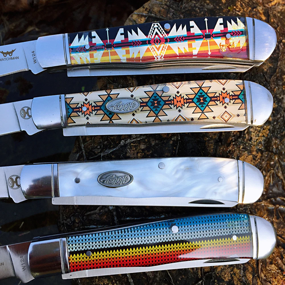 Watchman w124 Slip Joint Folding Blade Pocket Knives Classic Traditional Hunting Fishing Camping Tactical High quality