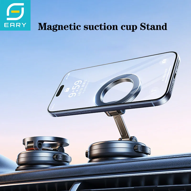 

Eary Vacuum Magnetic Phone Holder for Car Suction for Magsafe Car Phone Mount for Truck/Jeep/Windshield/Gym 360°Rotatable Stand
