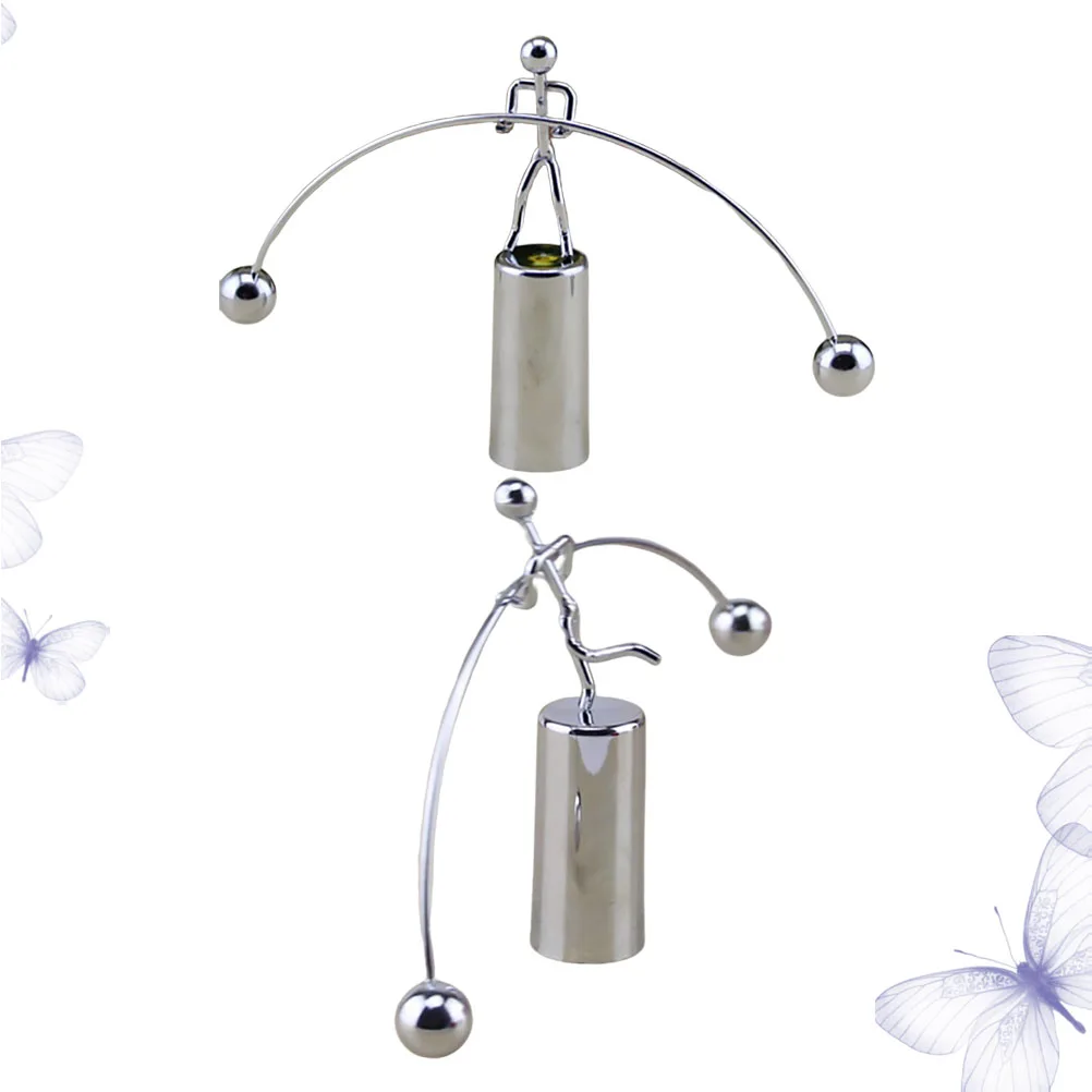 

2pcs Newton Pendulum Physics Ball Home Decoration Tumbler Balance Ornament Man Adornment (Large Single , Large Double )
