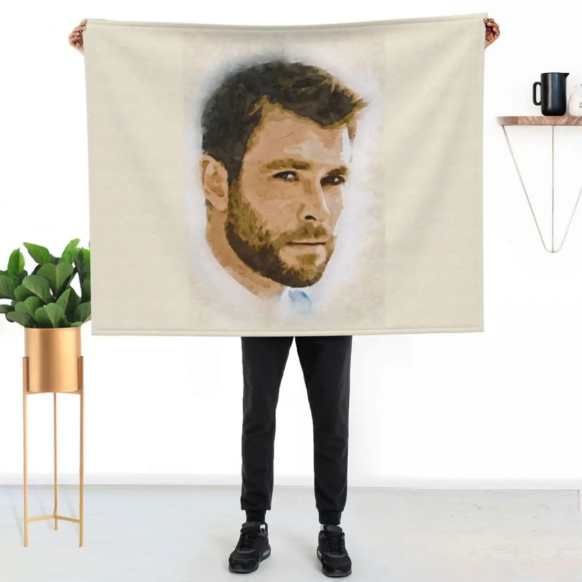 

A Tribute to CHRIS HEMSWORTH Throw Blanket Cozy Warm Blanket for Bed Room Decor