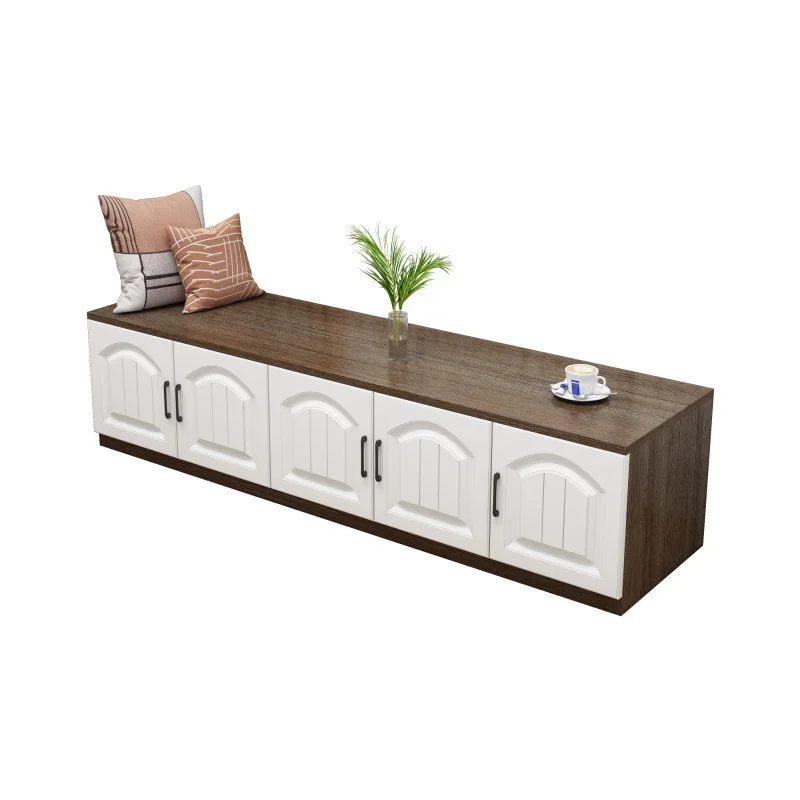 

Window sill low cabinet bay window locker solid wood strip storage tatami floor cabinet