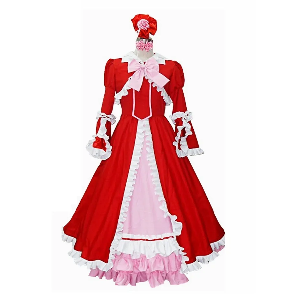 

Unisex Anime Cos Elizabeth Ethel Cordelia Midford Lizzy Cosplay Costumes Outfit Halloween Christmas Uniform Custom Size