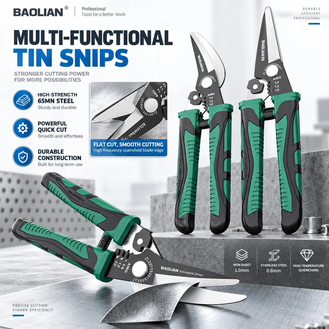 Iron Scissors Stainless Steel Shears Wire Elbow Slot Straight Tin All-purpose Multi-purpose Aviation Bandage Barber Battery Rail