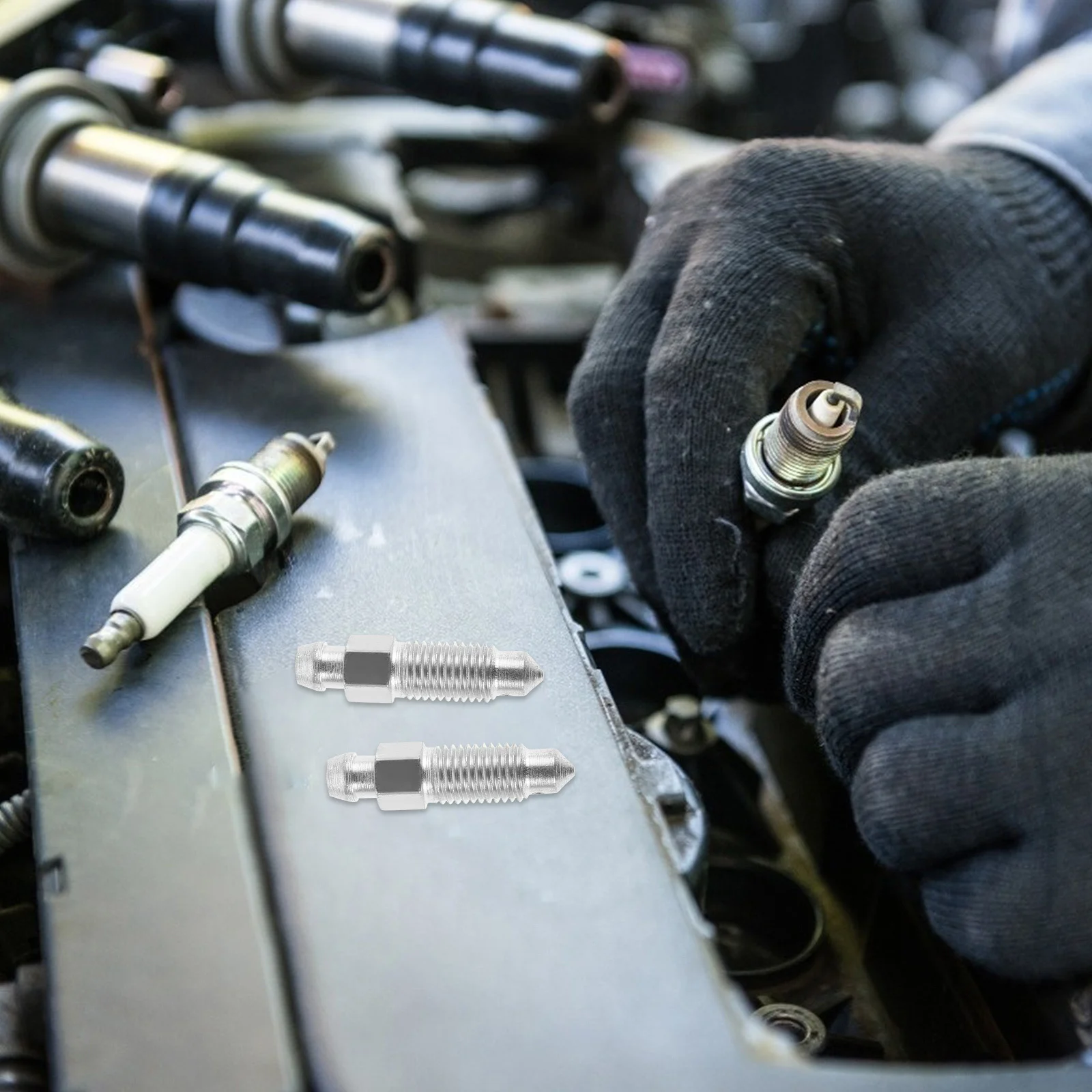 

2pcs Bleed Screw Galvanized Iron For Brake Caliper Oil Draining Air Bleeding Fork Relief Valve Drain Tool Motorcycle Parts