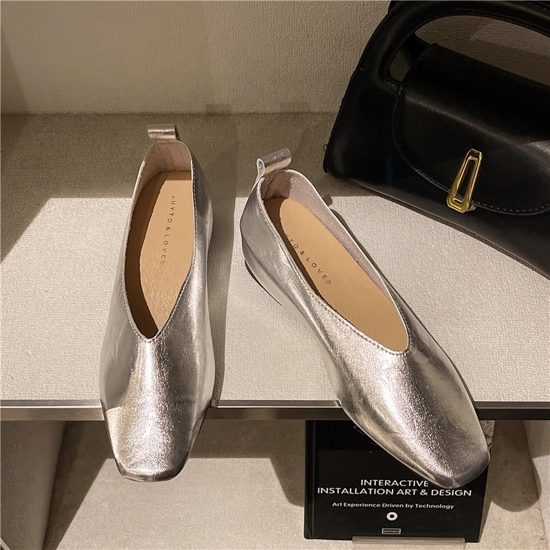 Damen-Loafer aus Echtleder Luxus-Schuhe mit Absatz Elegante Mary Janes Schuhe mit Eckiger Spitze für Höhenverstellbare Einlegesohlen – Detail 12