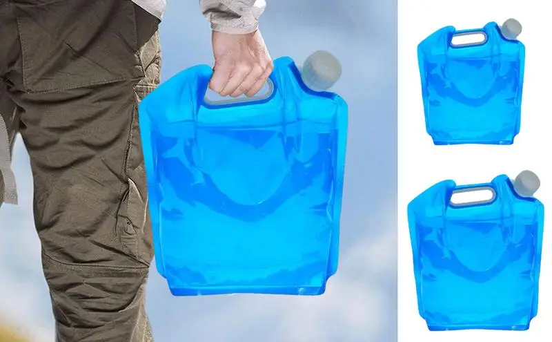 Ice Bags Reusable 5L/10L Reusable Ice & Water Bags for Ice Bath Dry Freezer Packs with Spigot Large Capacity Folding Water