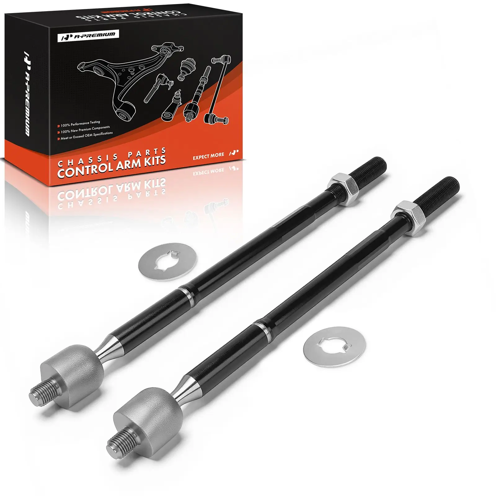 A-Premium 2x Front Inner Tie Rod End for Toyota Corolla 2009-2019 Matrix 2009-2014 4551002150 4551002490