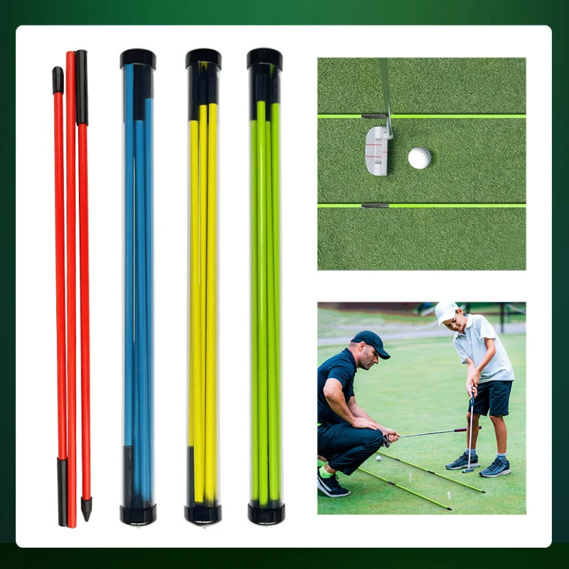 1pc golf directional sticks positioning rods golf practice folding swing trainers tools and exercise aids Golf Training Aids