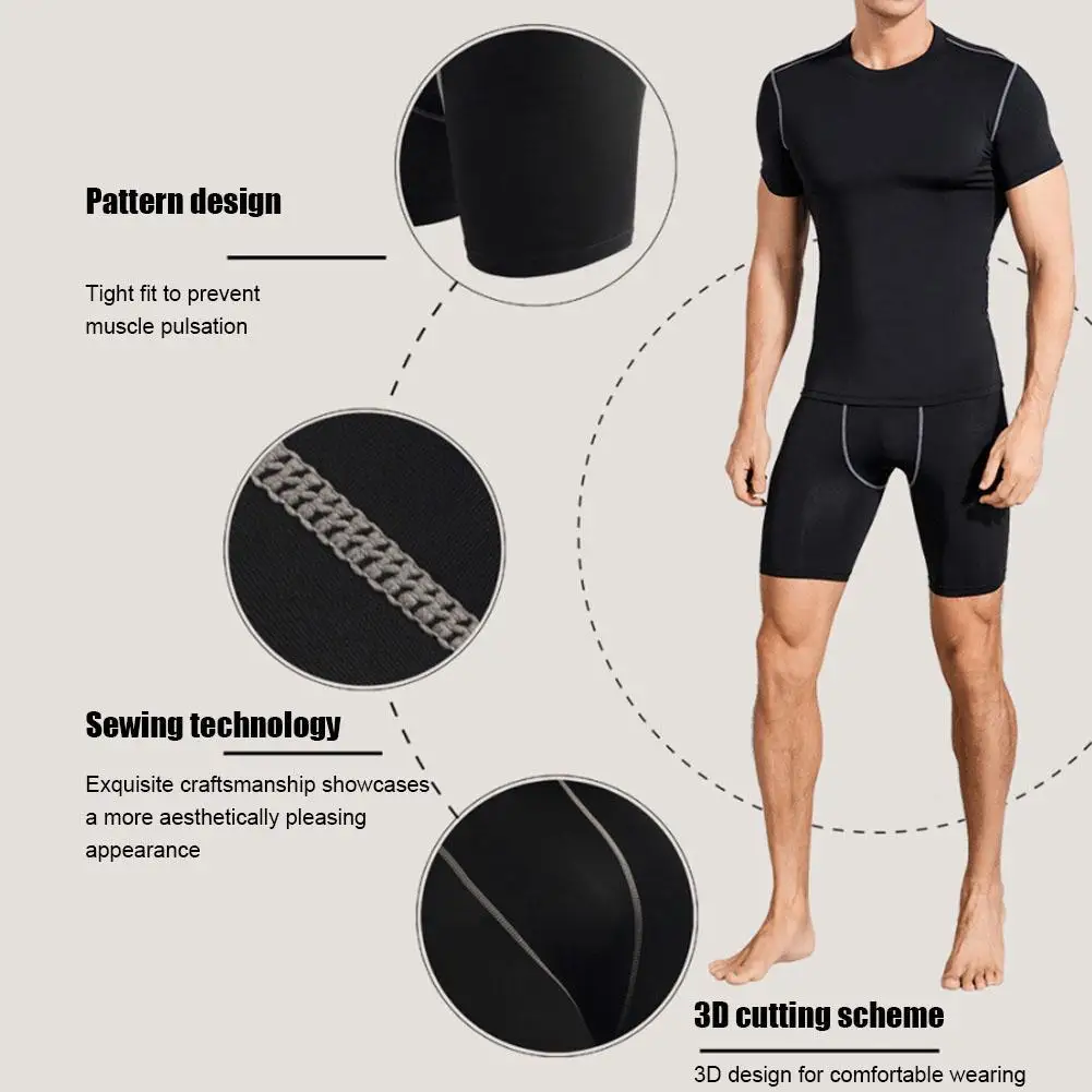 High Performance Men's Compression Short Pants With Pocket Elastic Quick Dry Breathable Stretchy Base Layer For Sports Gym image 5