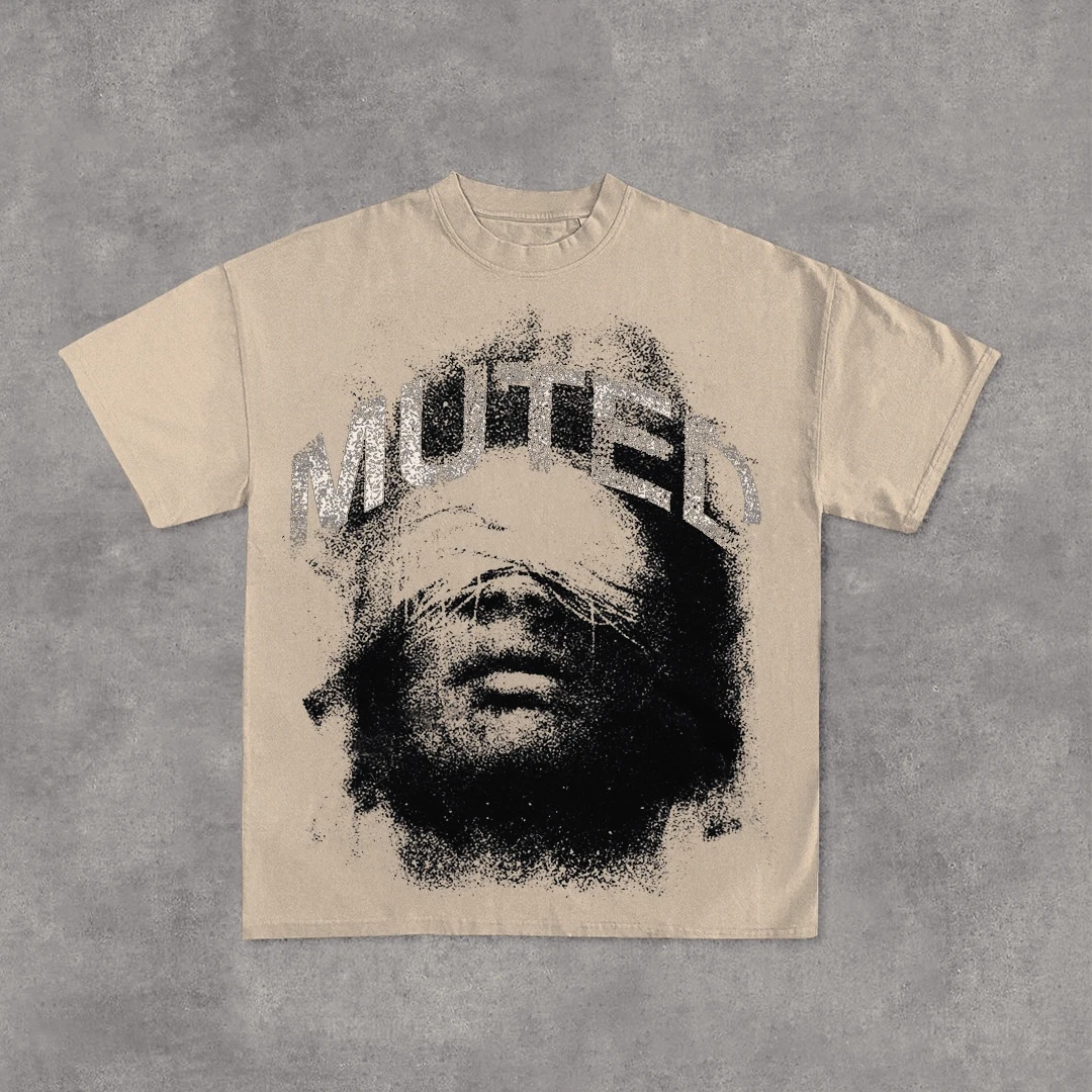 Personalizowana koszulka z nadrukiem graficznym ukrywającym przed realnością, męska koszulka Y2K z krótkim rękawem na lato, oversize, streetwear, damska koszulka.