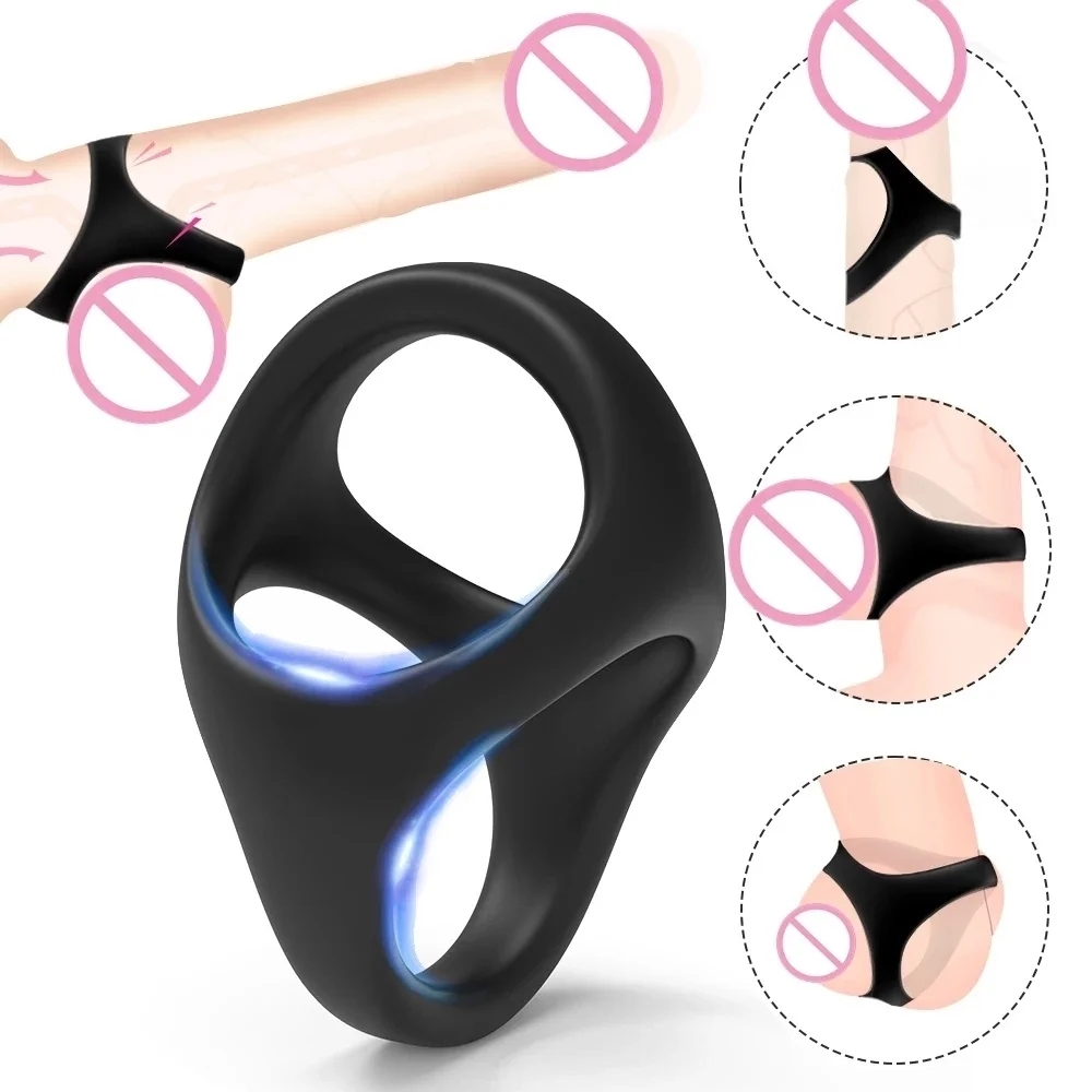 Anneau de pénis en silicone pour hommes, ration du prépuce masculin, anneaux de pénis, bondage du scrotum doux, lier Maastricht l\'éjaculation,