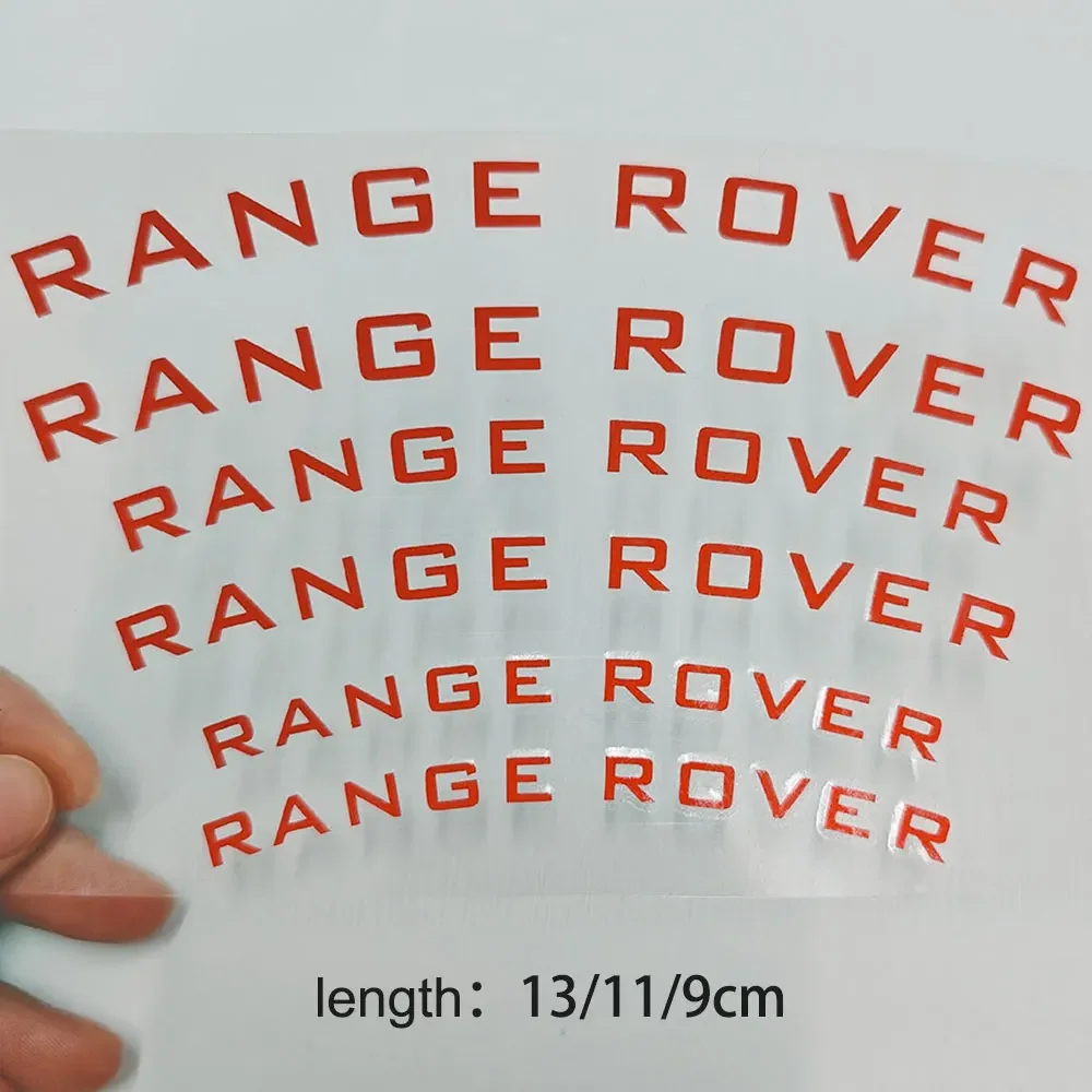 6Pcs PVC Car Brake Calipers Sticker Decals For Land Rover Discovery 2 3 4 5 Sport Range Rover Sport SV Evoque L322 Vogue Velar