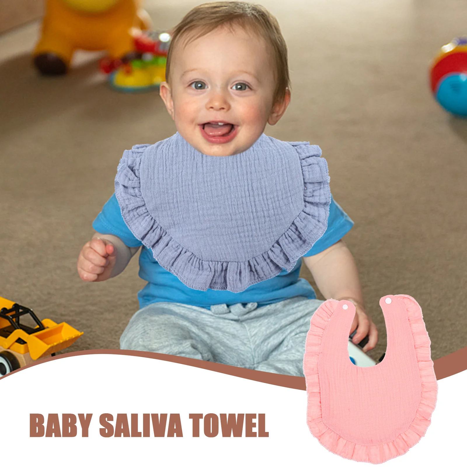 

4 pcs Baby Bibs Waterproof Anti-spray Cotton Drool Towel Feeding Toddler Boy Girl Newborn Meal Time Saliva Catcher Portable