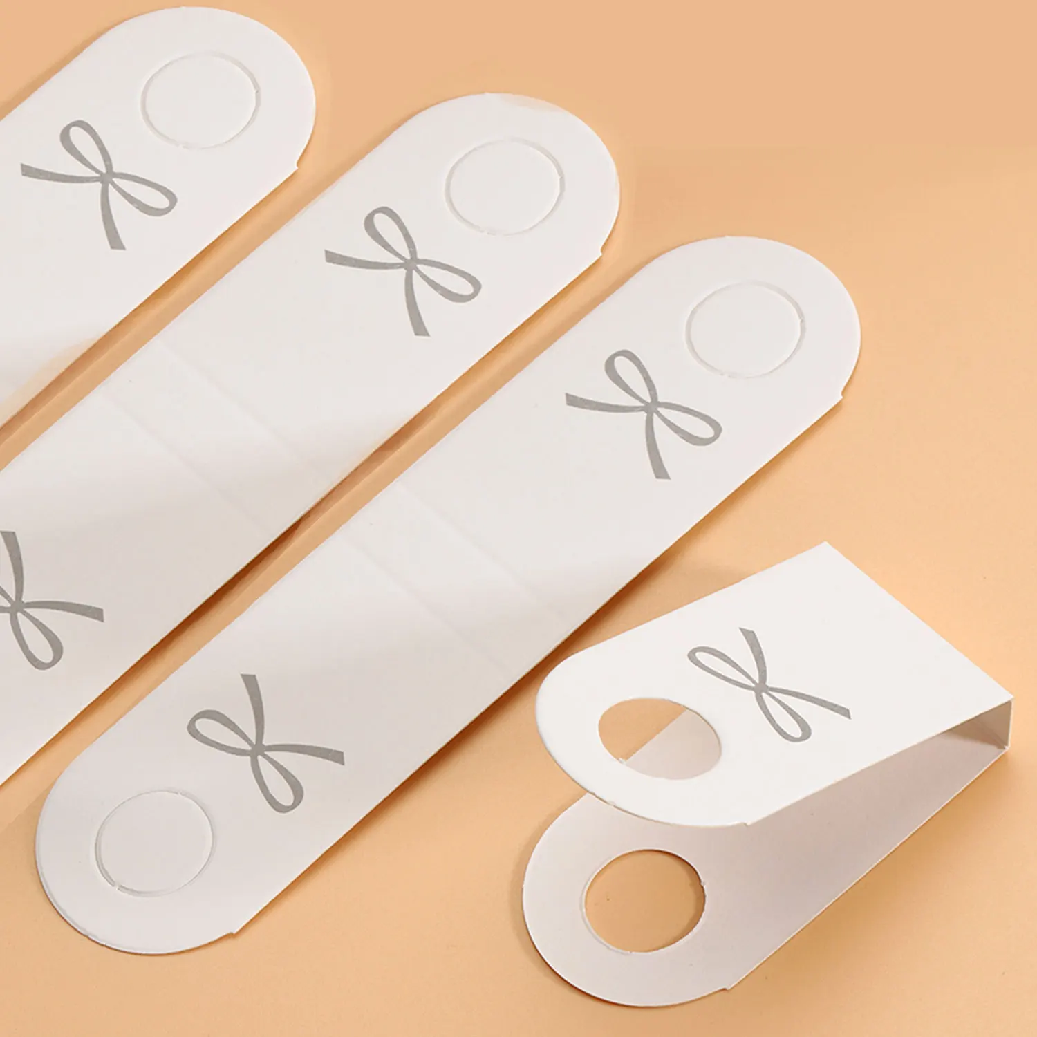 50pcs White Jewelry Display Paper Cards Bow Cardboards Hairband Headband Keychain Necklace Bracelet DIY Packing Retail Price Tag