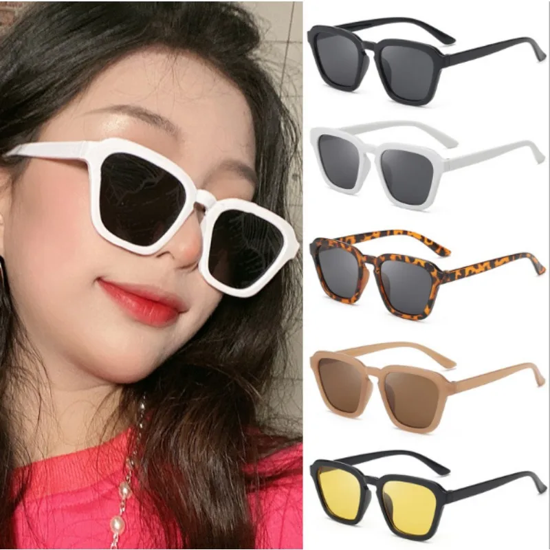 Square Sunglases Lady Hexagon Sun Glasses Women White Frame Fishing Glasses Gold Gray Eyewear Lentes