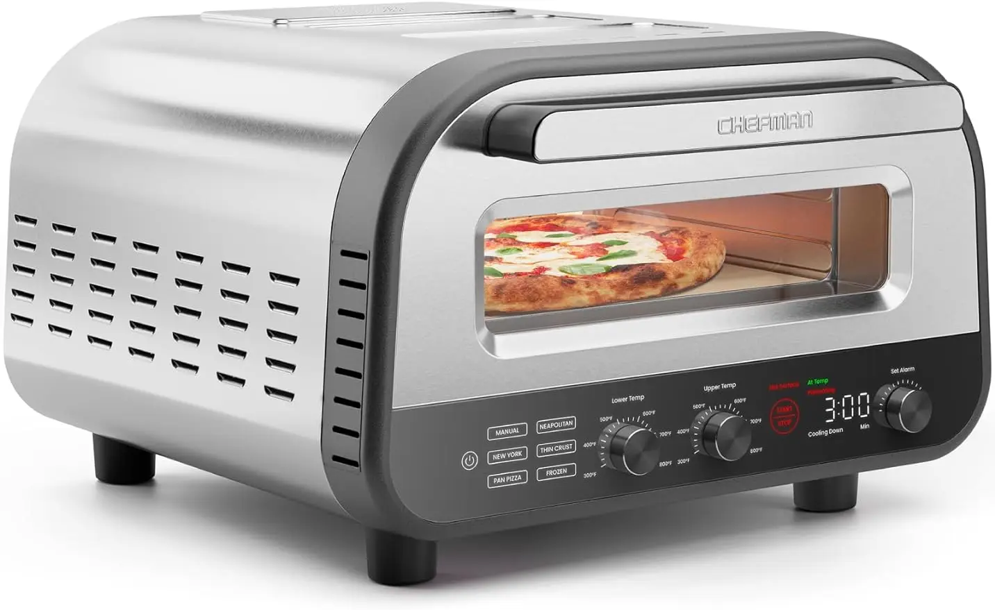 

CHEFMAN Indoor Pizza Oven - Makes 12 Inch Pizzas in Minutes, Heats up to 800°F - Countertop Electric Pizza Maker with 5 Touchscr