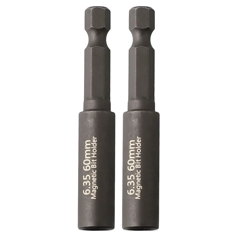 2/5pcs 1/4In Hex Shank Head Extension Rod Screwdriver Magnetic Transfer Extension Rod 60mm Screwdriver Bit Holder Quick Release