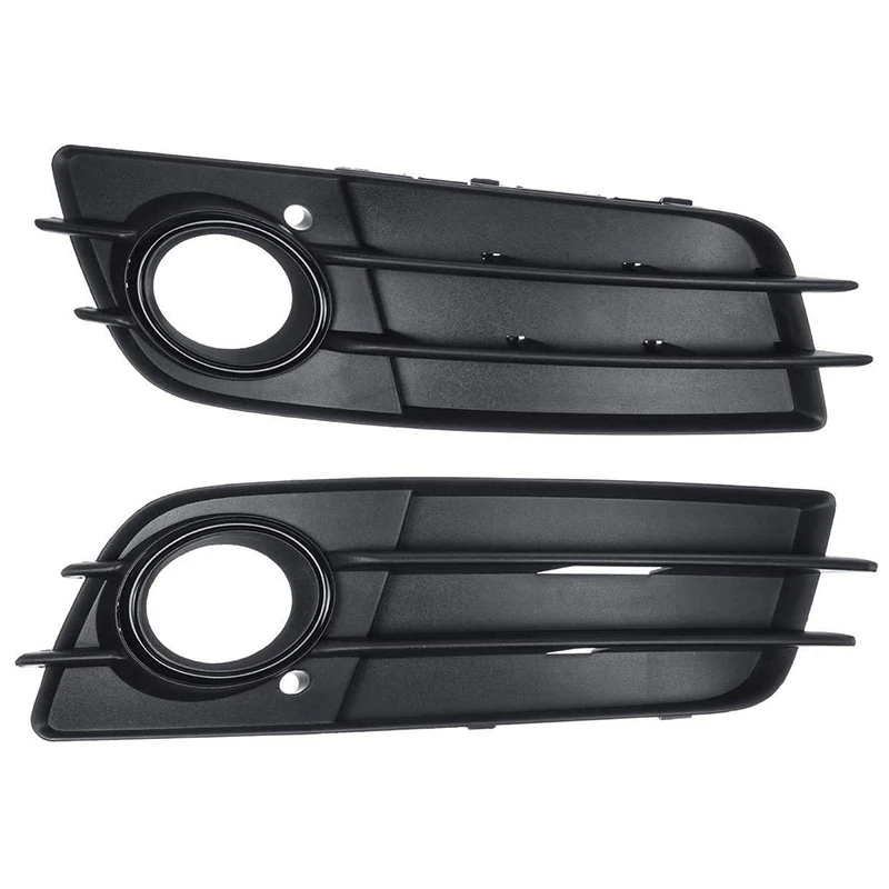 Left Right Front Bumper Lamp Trim Cover Grill Cover Replacement Parts For  A4 B8 2008-2012 8K0807681C 8K0807682C