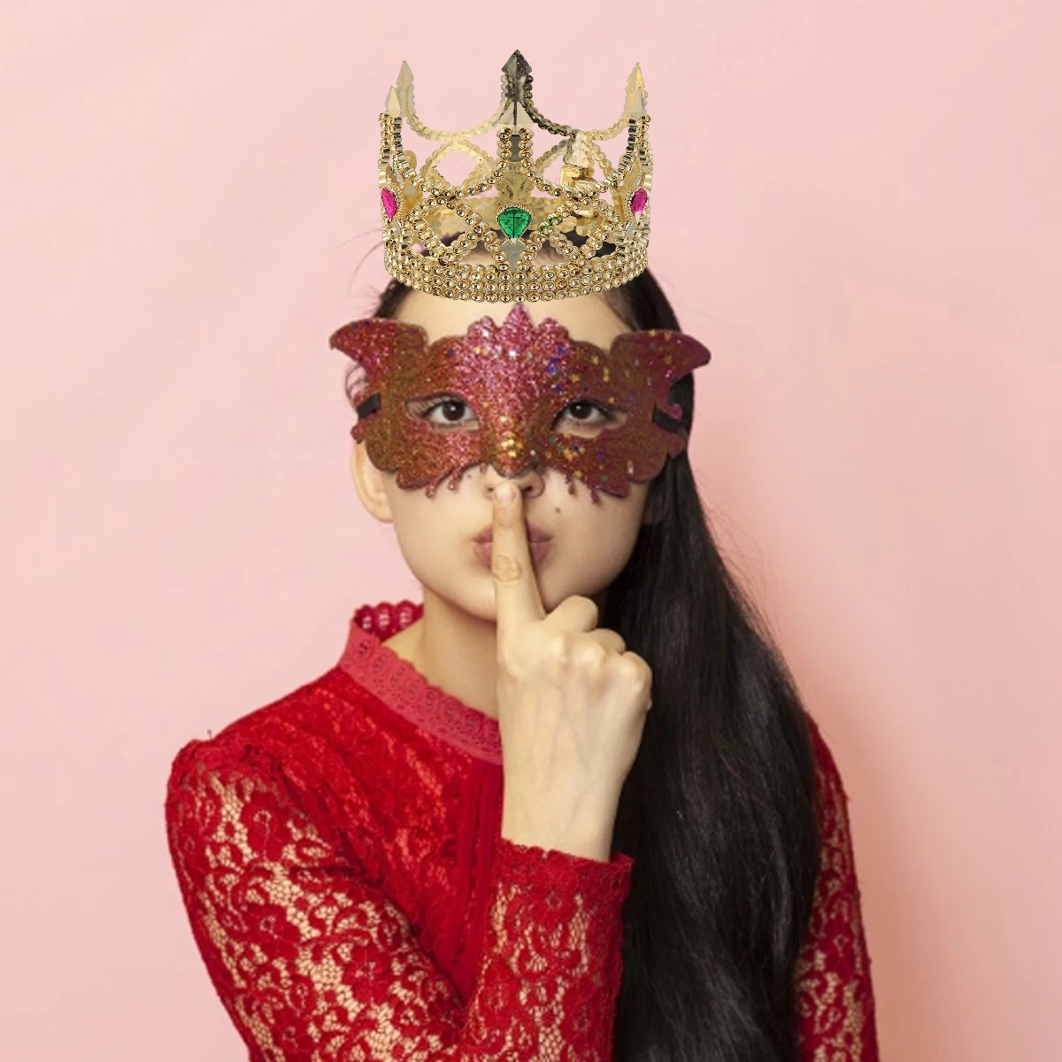 

2 Pcs Crown Dress Up Coronation Kids Crowns Souvenirs Birthday King Boys Prince Play Cosplay Clothing Man
