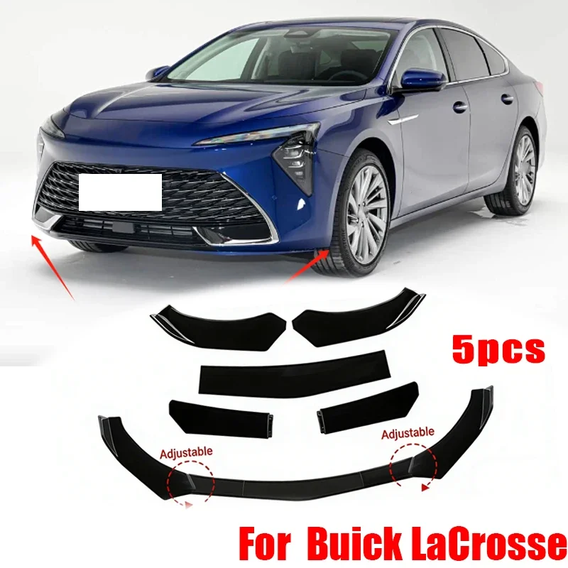 

5Pcs ABS Material Universal Car Front Bumper Separator Bumper Lip Body Kit Duck Lip Separator For Buick LaCrosse Accessories