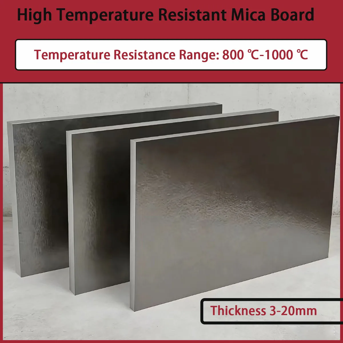 High Temperature Resistant Mica Board 1000 ℃ Mold Insulation Board, Suitable for High Voltage and High Temperature Equipment
