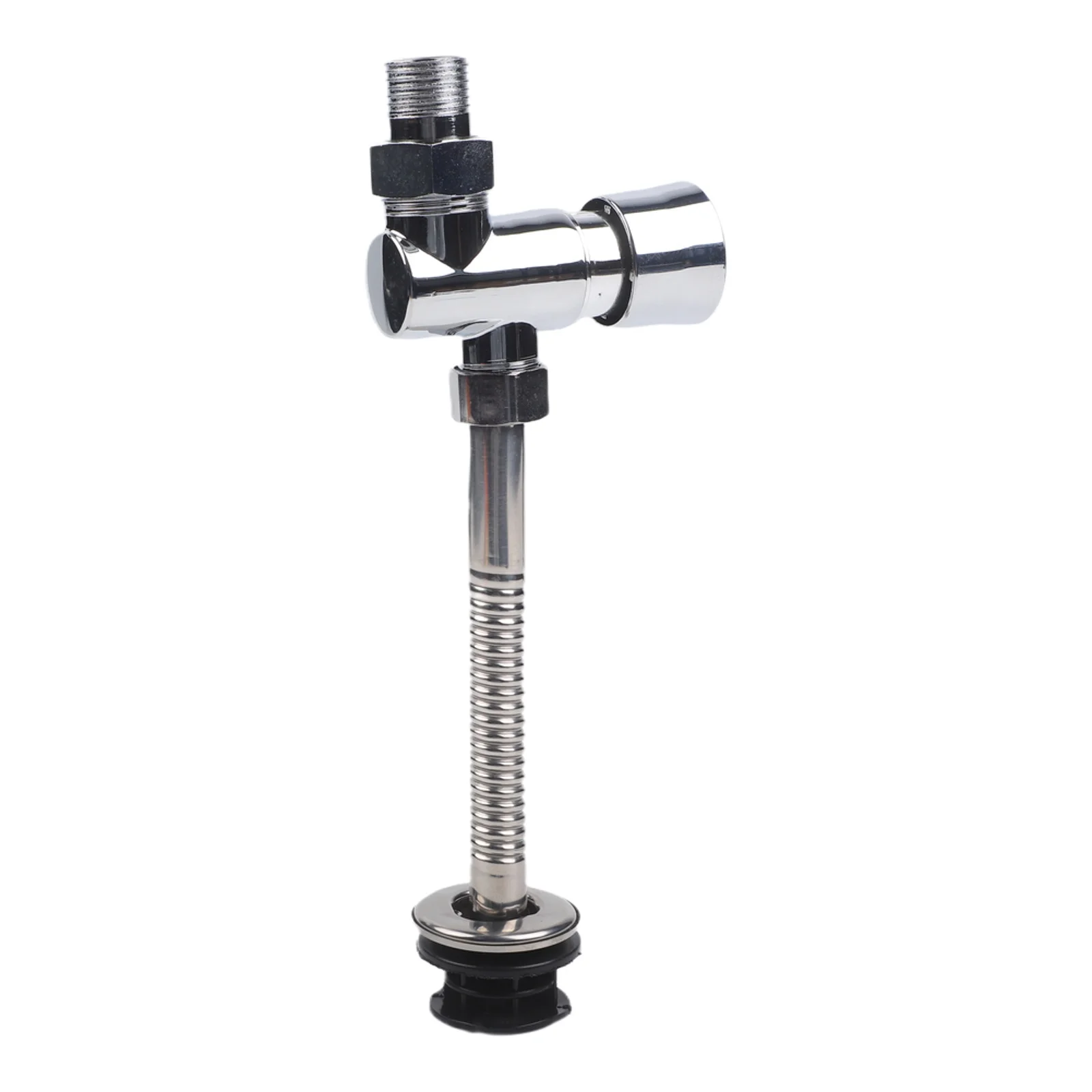 Flush Valve Assembly for Featuring Manual Operation and Delayed Closure to Reduce Water Waste in High Use Facilities