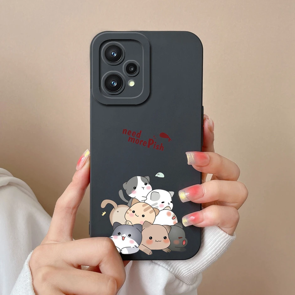 For OPPO Realme 9 Pro + 5G Case Cute Dinosaur Cartoon Style Liquid Silicone Back Cover For Realme9 Pro Plus 5G Fashion Funda