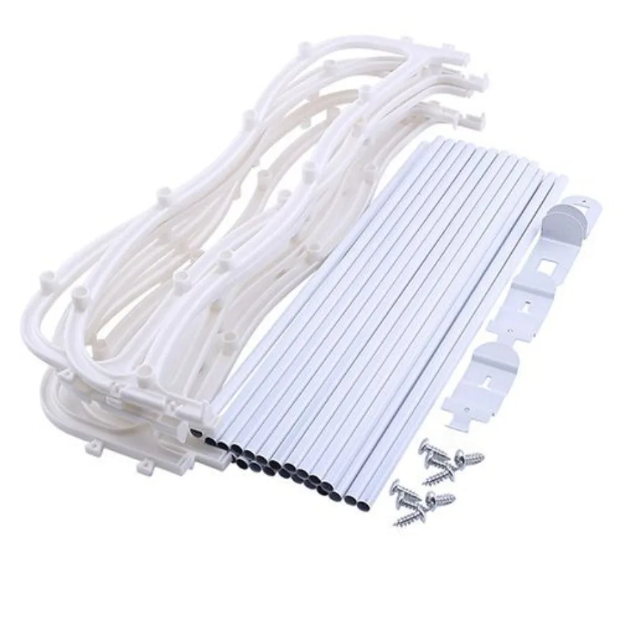 رف أحذية 12 رفًا فوق الباب يحمل 36 زوجًا من الراتنج الأبيض شديد التحمل مع حل سهل التجميع من الفولاذ المطلي غير قابل للانزلاق #6