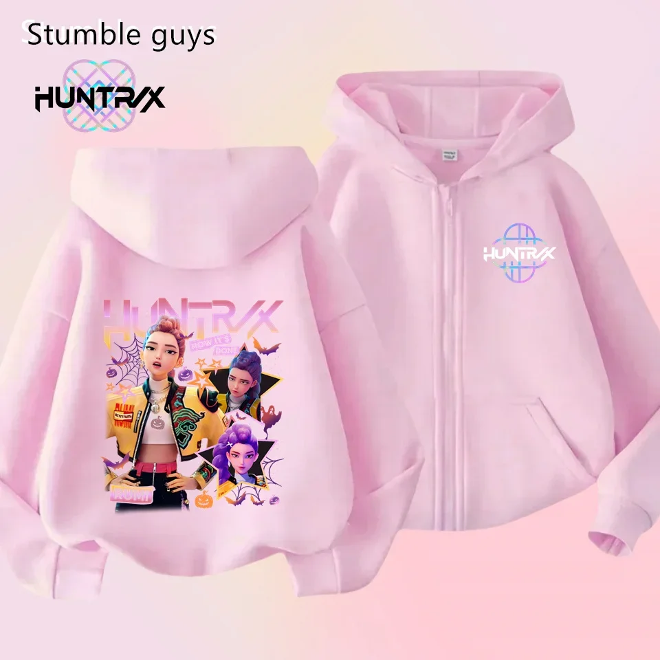 

Осенняя детская толстовка на молнии с длинными рукавами KPop, толстовка для охотников на демонов для мальчиков и девочек, одежда в стиле аниме, повседневная одежда на Хэллоуин