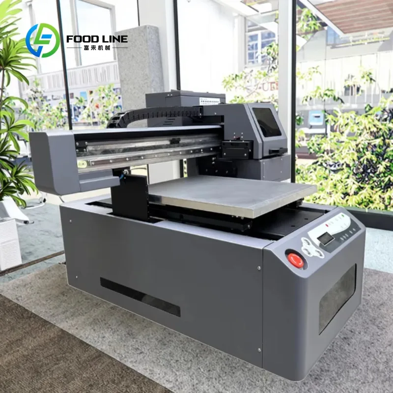 4050 UV Flatbed Printing Machine Multifunctional XP600 I1600 I3200 Head Print Rigid & Flex Materials Customized