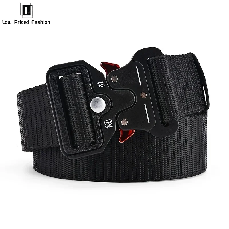 Men's Belt Outdoor Hunting Tactics Belt Multi Functional Buckle Nylon Belt High Quality Marine Corps Canvas Belt