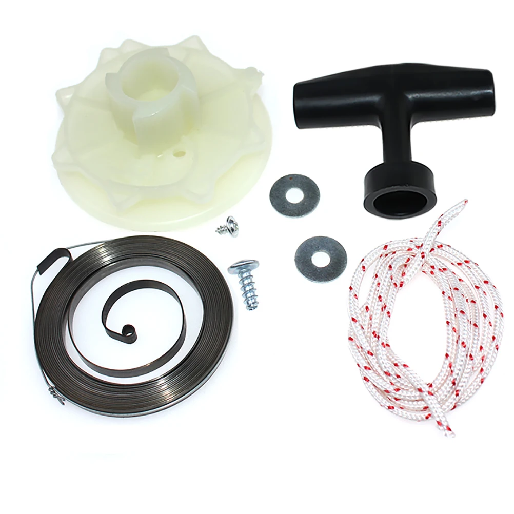 Recoil Frühling + Starter Pulley + Starter Griff + Seil Kit Für Poulan 2055LE 2075 2075LE 2075C 2075OC 2150 Predator 2150LE 2150PR