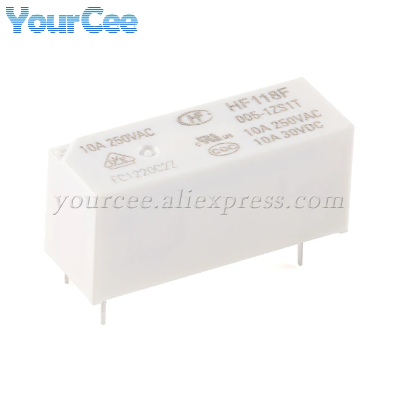 2PCS High Power Relay HF118F HF118F-005-1ZS1T HF118F-012-1ZS1T HF118F-024-1ZS1T 1ZS1T DC 5V 12V 24V 5 Pin