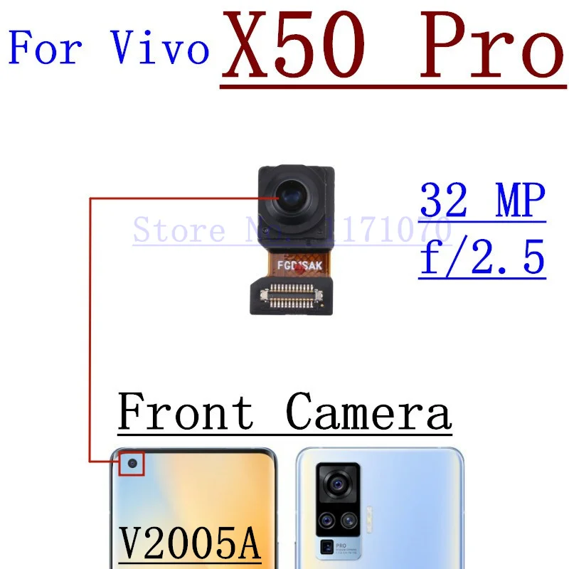 Rear Camera For Vivo X50 Pro+Plus V2001A V2005A V2011A Main Ultrawide Telephoto Original Back Camera Module Spare Parts