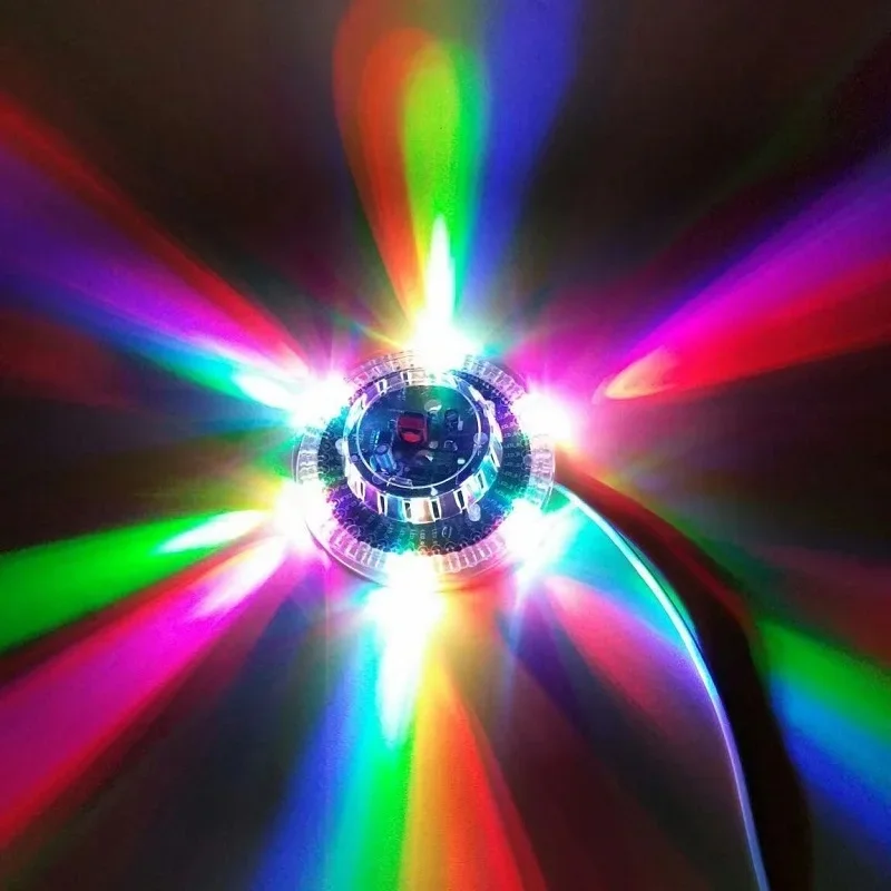 

LED RGB Stage Light MiNi Colorful Rotating KTV Bar Home Party DJ Disco Effect Light LED Disco Sound Strobe Light