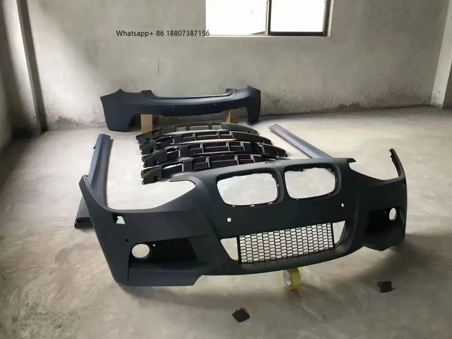 

New Car Kit for 1 Series F20 Modified MT Large Surround Kit Front Bumper Grille Side Skirt Exhaust PP Molding Material