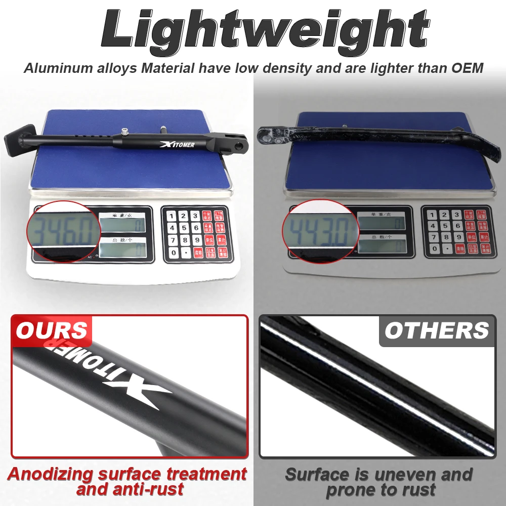 صالح لسوزوكي DR200S DR 200S 2015-2019 2020 وقوف السيارات القدم الجانب حامل داعم حامل دراجة نارية قابل للتعديل مسنده حامل جانبي #3