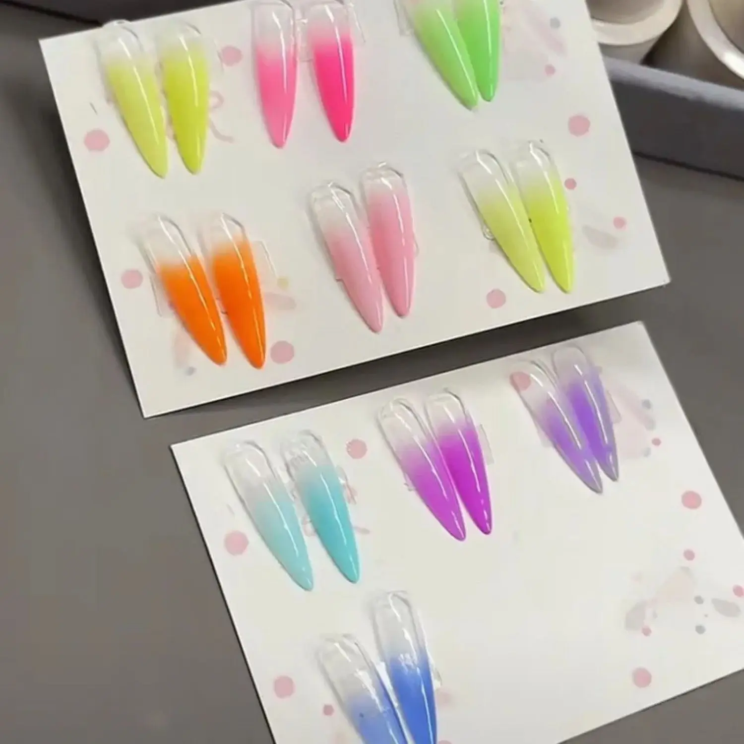 4IN1 Pat Gel Nail Polish French Nail Manicure Solid Easy Gradient Painting UV/LED Gel Varnishes Fluorescent Color Nail Art Gel