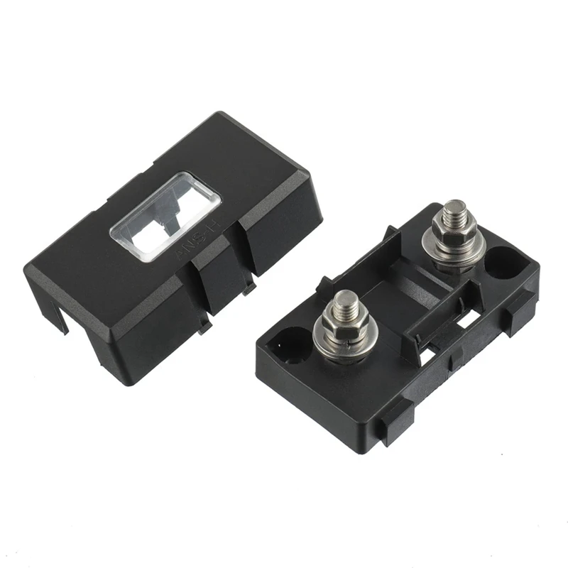 2 X ANS-H Car Fuse Holder And 2 X High Current Bolt On Midi Fuses 100A Amp Plastic Fuse Holder For Cars, Trucks, Vehicles 100A