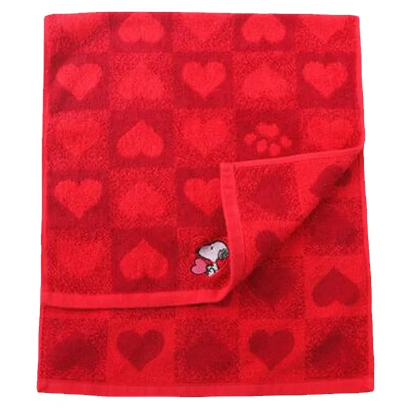 74x34 سنتيمتر سنوبي منشفة قطن الصين منشفة حمراء الكبار الأطفال اليد المطرزة الفاخرة اليد الوجه الحمام منشفة لينة مريحة