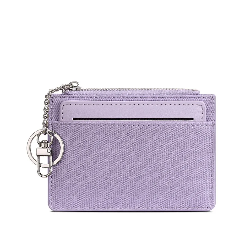 New With Keychain Card Case Pu Leather Multi-card Slot Mini Wallet Ultra Thin Simple Card Holder Universal