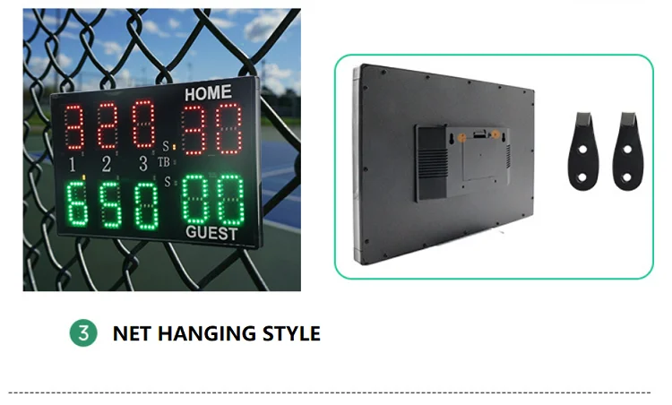 Estadio interno esporte futebol beisebol led número futebol placar digital portátil para basquete com 24 segundo tiro relógio