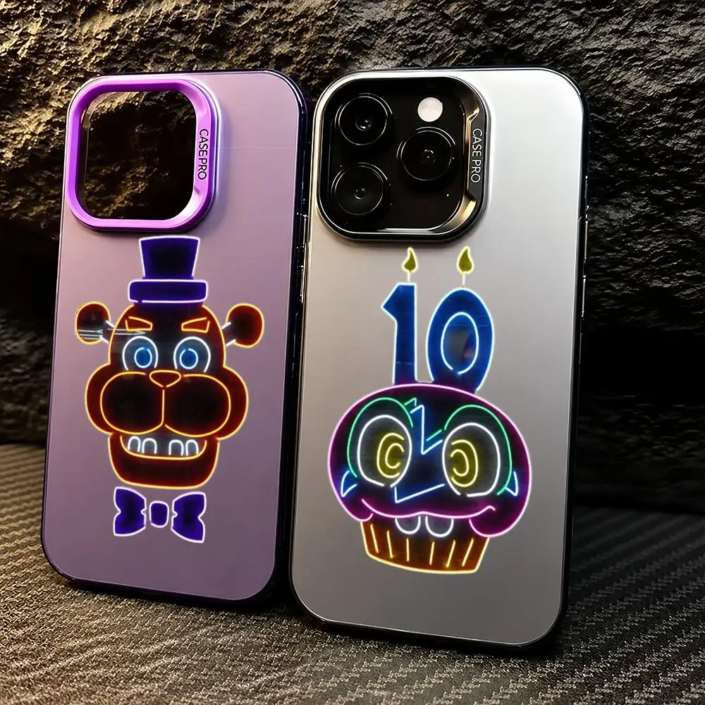 Funda para Teléfono Five Nights at Freddy's, Funda Protectora de TPU con Degradado, Suave al Tacto y Resistente a Golpes para iPhone 11 12 13 14 15 16 17 Pro Max