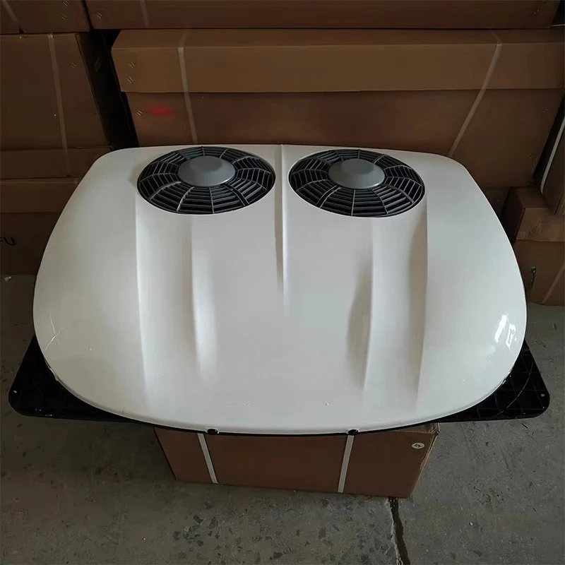 فان Rv سقف الطاقة الشمسية وقف تكييف الهواء شاحنة 12 فولت 24 فولت بطارية تعمل بالطاقة مكيف الهواء ل RV #2