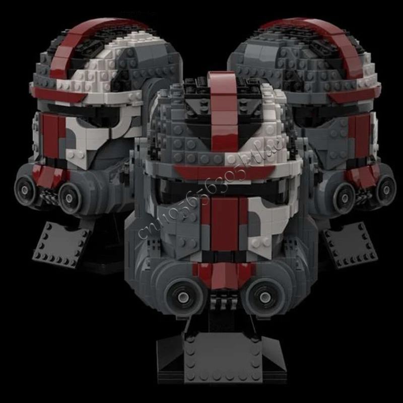 842 pièces Star Plan MOC casque Clone Commando chasseur modèle bricolage personnalisé Puzzle Architecture éducation assemblage modèle anniversaire Xma jouet